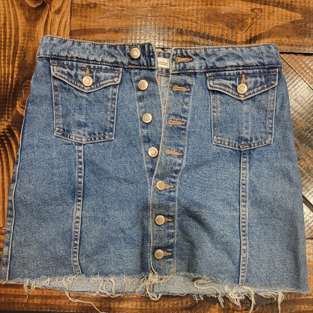 Zara TRF denim mini skirt